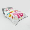 thumbnail image 3 of Ambesonne Colorful Bedding Set 3 Pcs, Hearts Flowers, Twin XL, Multicolor, 3 of 3