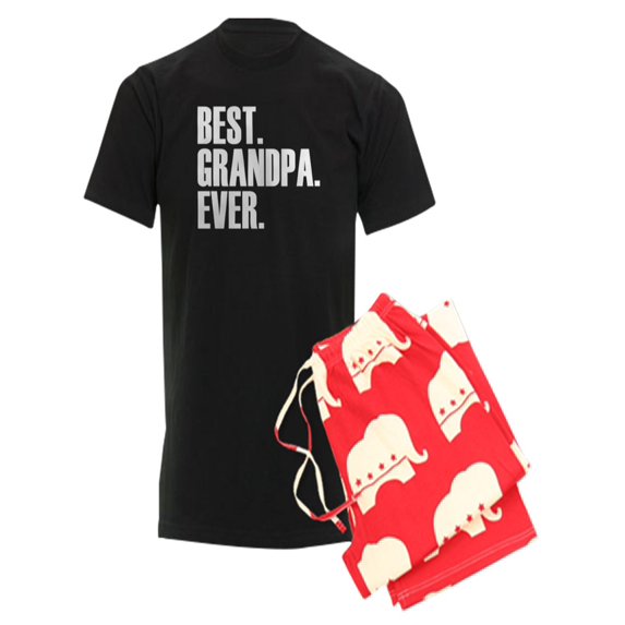 CafePress - Best Grandpa Ever Pajamas - Men's Dark Pajamas
