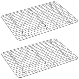 Cooling Rack For Baking Set of 2 , 15.3 x 11.4Stainless Steel Bold Grid  Wire, Oven Rack Fit Quarter Sheet Pan for Cooking Baking Roasting Grilling  Cooling , Oven and Dishwasher Safe 