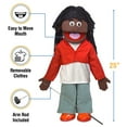 thumbnail image 3 of 25" Sierra, Black Girl, Full Body, Ventriloquist Style Puppet, 3 of 5