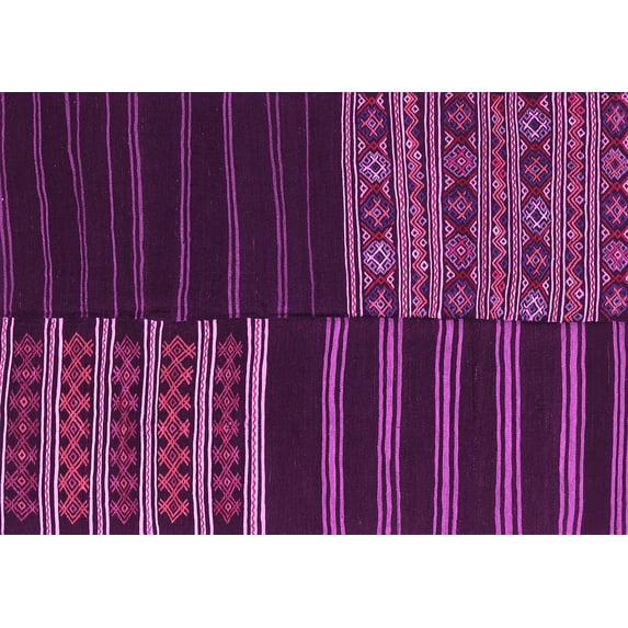 Ahgly Company Indoor Rectangle Patchwork Pink Transitional Area Rugs, 3' x 5'