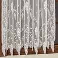 thumbnail image 4 of Wisteria Arbor White Sheer Polyester Lace, Floral Window Treatment; 2-63L Panels Set, 4 of 5