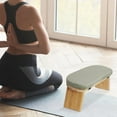 thumbnail image 2 of Miumaeov Meditation Bench, Foldable& Ergonomic Meditation Stool, Wooden Meditation Stool with Cushion Used as a Yoga Bench, Prayer Bench, 2 of 12