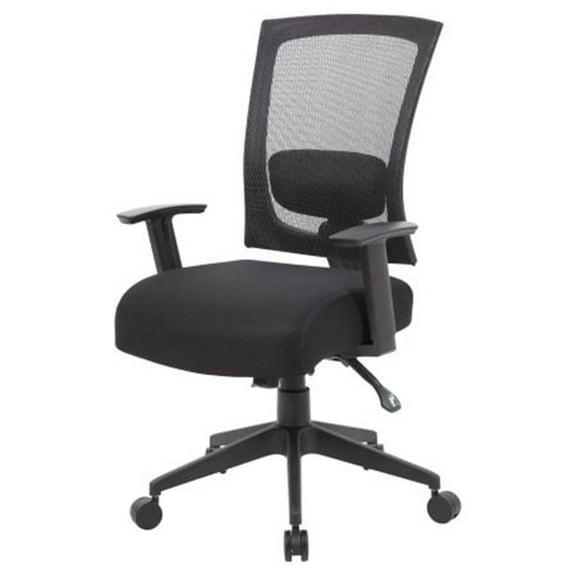 25 in. Bas Black Mesh Chair W - Seat Slider