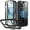 Clear Black, variant on ESR Bumper Cell Phone Case with Tempered-glass Camera Lens Protectors for iPhone 15, Blue