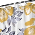 thumbnail image 3 of Waterproof Yellow Flower Wildflower Botanical Shower Curtain 72x72 Inch Boho Style Polyester Unique Shower Curtain for Bathroom Hotel Home Decor with 12 Plastic Hooks, 3 of 5
