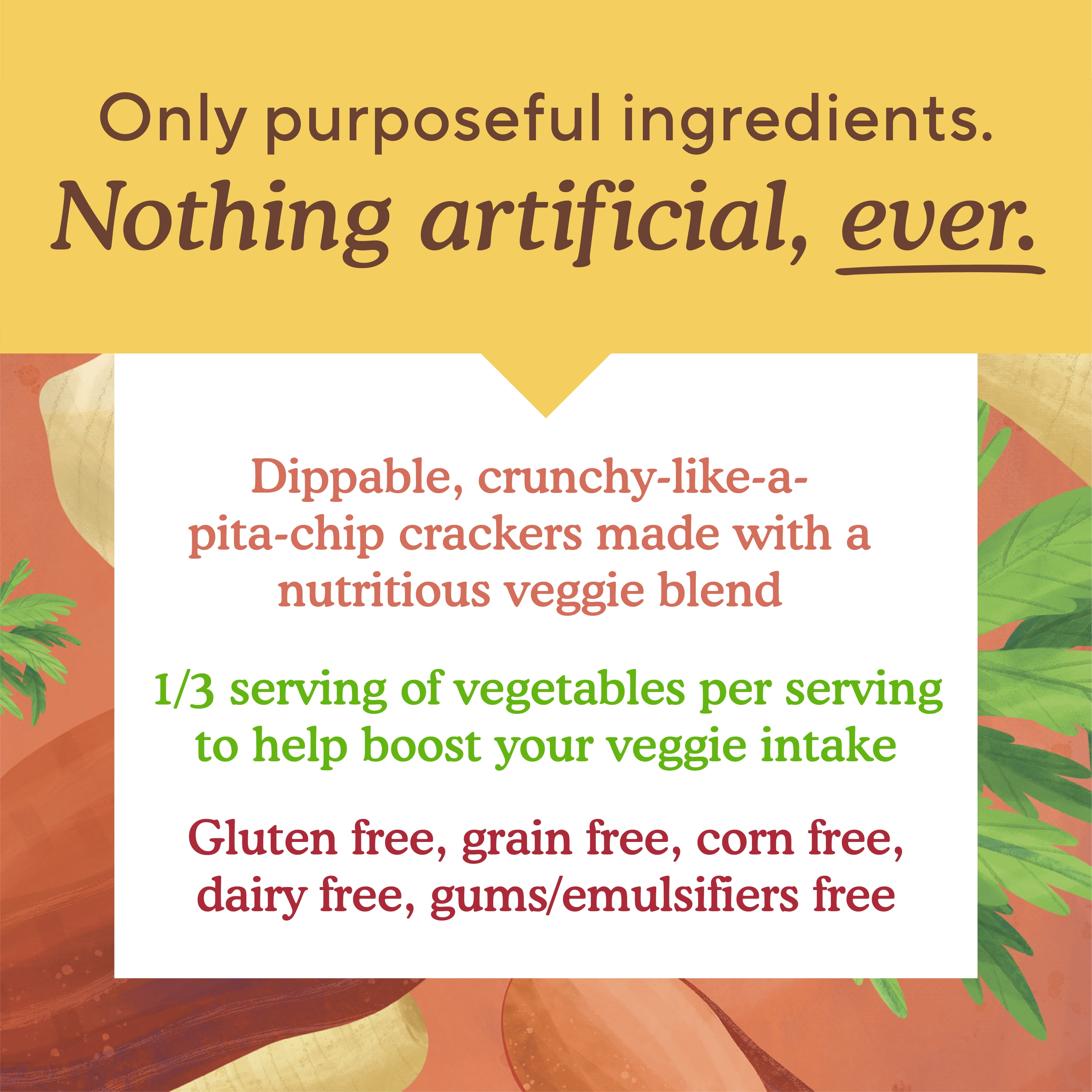 (3 pack) Simple Mills Veggie Flour Pita Crackers, Himalayan Salt, Gluten-Free Crackers, 4.25 oz
