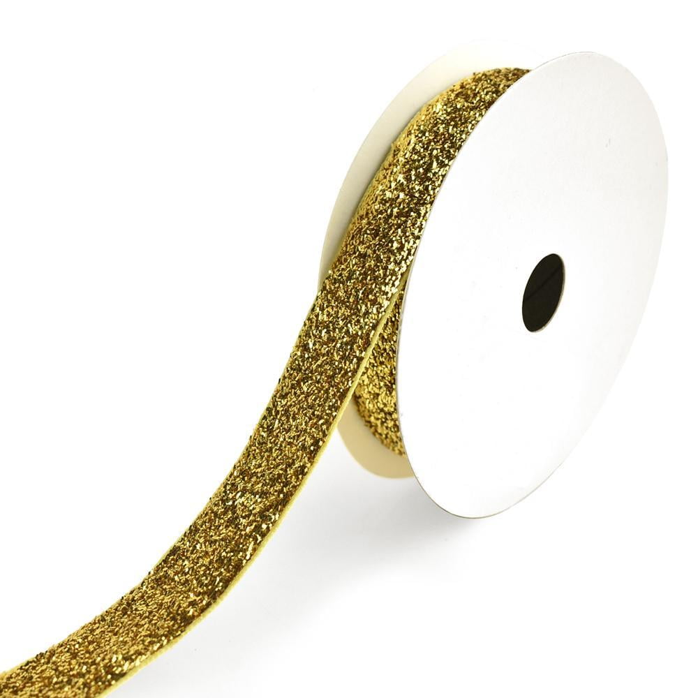 1.5 Shimmer Glitter Ribbon: Gold (10 Yards) [RGC159608] 