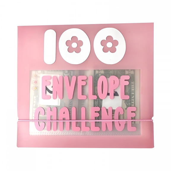 CCOCC 100 Envelopes Cash Saving Challenge Box Kit,100 Envelope Challenge Kit,Cash Gift Box Saving Organizer