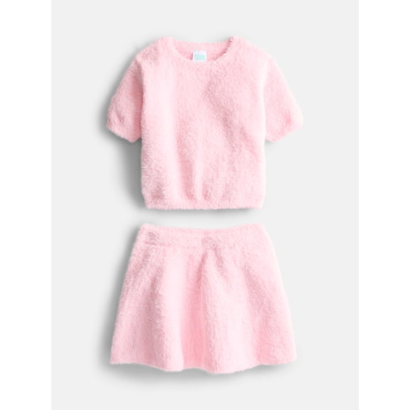 Wonder Nation Girls Top and Skirt Set, 2-Piece, Sizes 12M-5T