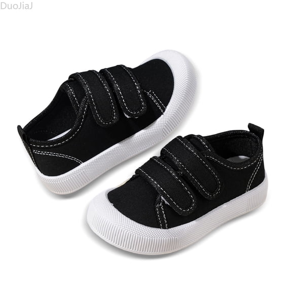 DuoJiaJ Breathable Kids Casual Sneakers Wide Toe Barefoot Feel Lightweight Walking Shoes For Boys Play Boys Running Shoes Size 6.5,Black