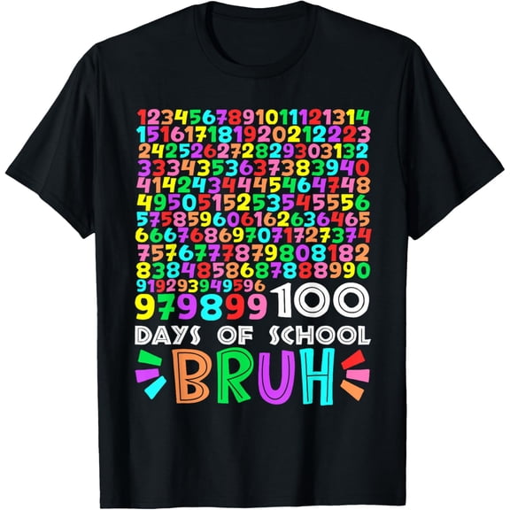100th Day of School 100 Days Math Numbers Adult Adult T-shirt