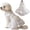 White, variant on HQREA White Dog Dress Luxury Dog Wedding Dresses Princess Costumes Pet Bride Formal Apparel for Birthday Party