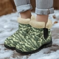 thumbnail image 4 of Psesaysky Green Camouflage Snow Boots for Women Wide Toe Comfortable Winter Boots Wear-Resistant Snow Boots, 4 of 7