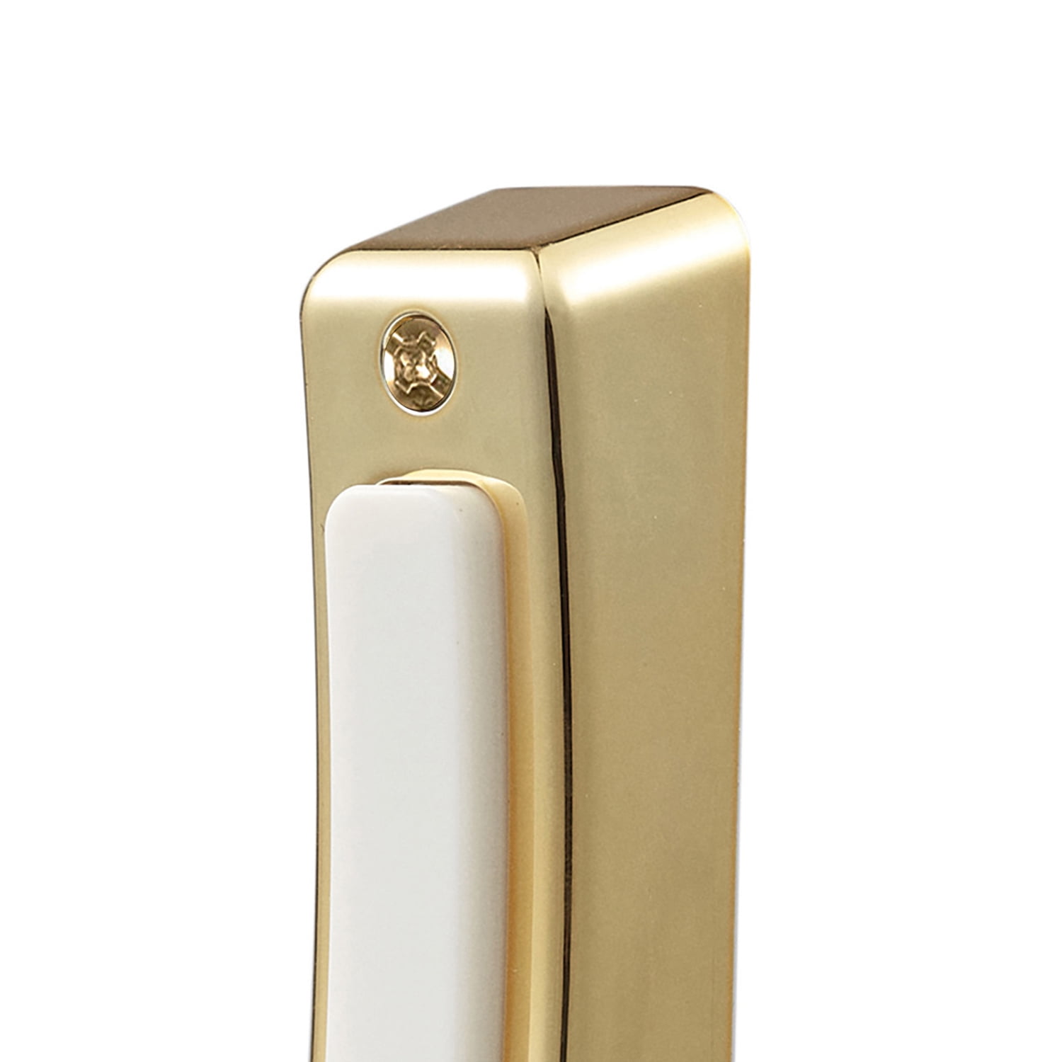 Heath Zenith Heath Zenith Polished Brass Plastic Wired Push Doorbell Button