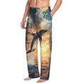 thumbnail image 6 of Logiee Sailing Dancing Dolphin Print Pajama Pants for Men,Men’s Pajama Bottoms,Mens PJ Pants with Pockets & Button Fly-Small, 6 of 6