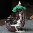 thumbnail image 2 of Creativity Reflux Incense Holder Ceramic Backflow Waterfall Smoke Incense Burner Home Decor Teahous, 2 of 5