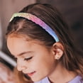 thumbnail image 4 of Glitter Headbands for Girls, Rainbow star Hair Bands for Little Girl Hair Accessories, Thick Sparkle Bling Child Hairban, 4 of 5