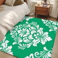 thumbnail image 4 of Green Boho Area Rugs 3'x5', Washable Small Throw Rugs for Living Room Bedroom, Vintage Classic Bohemia Flower Textured Indoor Outdoor Rug Non-Slip Low Pile Carpet Runner Reversible Floor Mats, 4 of 8
