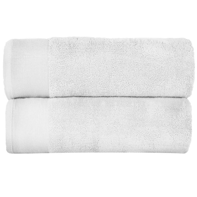 Fabstyles Draps de Bain Ultra Doux Ensemble de 2 Pcs, Serviettes de Bain Très Grandes, Blanc