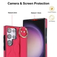 thumbnail image 3 of Allytechgroup for Samsung Galaxy S25 Ultra Case, Premium PU Leather Shockproof Ring Holder Kickstand Hand Strap Drop Protection Stylish Phone Case for Samsung Galaxy S25 Ultra, Rose, 3 of 8