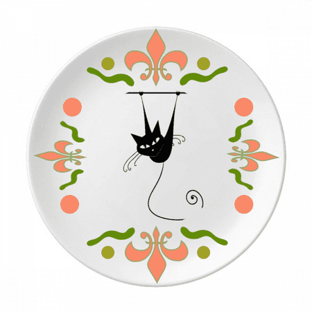 

Climb Rail Black Cat Halloween Animal Flower Ceramics Plate Tableware Dinner Dish
