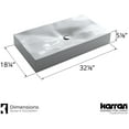 thumbnail image 5 of Karran Usa SQS300BL Sternhagen 32-1/8" Rectangular Quartz Composite Vessel Bathroom Sink -, 5 of 7