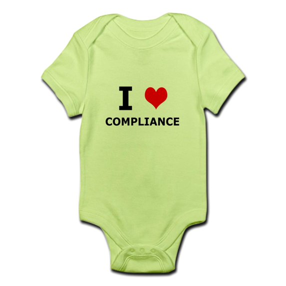 CafePress - I (Heart) Compliance Infant Bodysuit - Baby Light Bodysuit