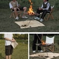 thumbnail image 1 of Foldable Camping Fireproof Mat Reusable Under Hearth Wood Stove Safe Rug Household Patios Cloth Protector Flame Proof Carpet 100x80cm, 1 of 7