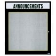 thumbnail image 3 of Aarco Products DCC3630RHIBK 1-Door Illuminated Bulletin Board with Header - Black, 3 of 3