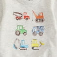 thumbnail image 6 of newwalpole Baby Toddler Boy Spring Outfit 3 6 12 18 24 Months 2T 3T Tractor Long Sleeve Sweatshirt Long Pants 2 Pcs Set Farm Clothes Gray for Size 3-4 Years, 6 of 7