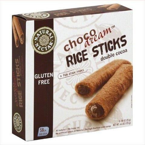 9 Pack : Natural Nectar Rice Sticks, Double Cocoa, 0.88-ounce, 5-count : Snack Party Mixes by
