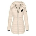 thumbnail image 1 of Chaqueta y abrigo informal de manga larga con capucha para mujer, estilo San Valentín, informal, de longitud media, cálido, con estampado, de algodón, con capucha, blusa, abrigo para mujer, 1 of 3