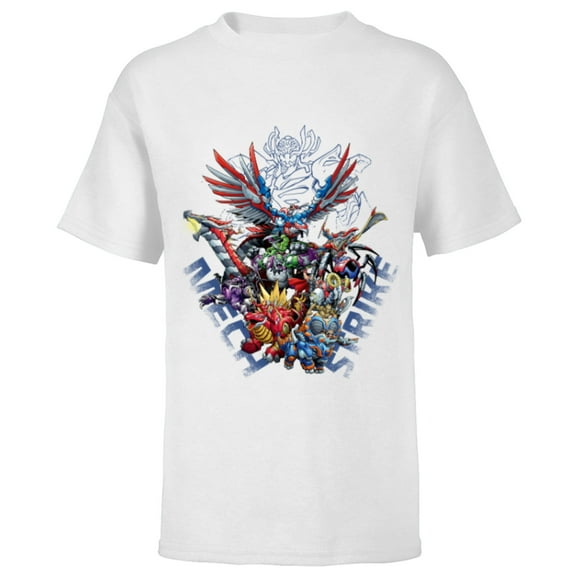 Marvel Mech Strike: Mechasaurs Avengers Mechs Versus Ultron - Short Sleeve T-Shirt for Kids - Customized-White
