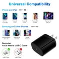 thumbnail image 7 of USB C Wall Charger Block,FiveBox 20W PD Type C Charger Block Fast UCB C Charging Block Type C Charger Plug USB C Brick Power Adapter,Black, 7 of 7