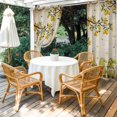 thumbnail image 4 of Outdoor Curtains for Patio Waterproof, Lemon Gnomes Windproof Pravicy Outside Porch Blackout Curtain, Summer Vintage Tropical Lemon Fruits Sun Blocking Grommets Curtains for Cabana Gazebo 54"x84", 4 of 9