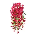 thumbnail image 1 of Guirnalda de flores artificiales colgantes con forma de lágrima de primavera que no se decolora. Rosa rojo, 1 of 9