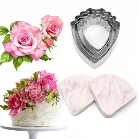 

DOYOUNG Fondant Silicone Mold Gumpaste Peony Sugarcraft Flower Veining Mold Petal Making
