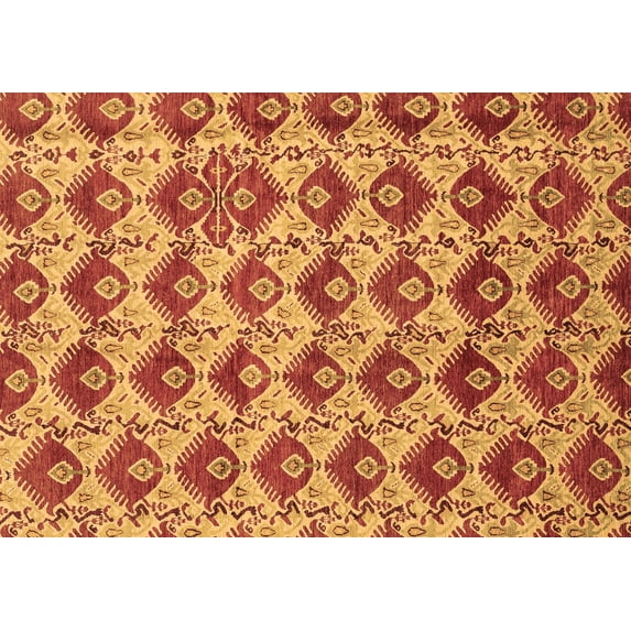 Ahgly Company Indoor Rectangle Abstract Brown Modern Area Rugs, 6' x 9'