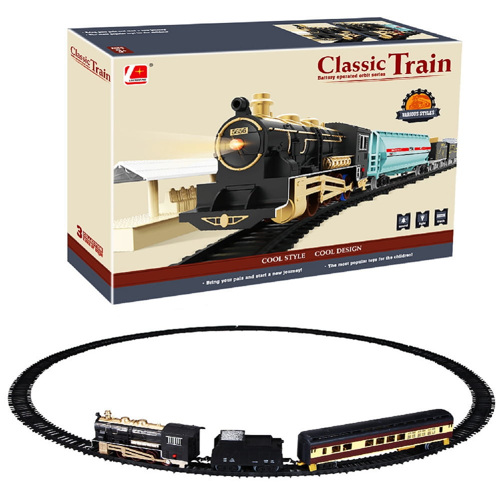 Kids Electric Train Set Toys Electric Train Track Around Christmas Tree