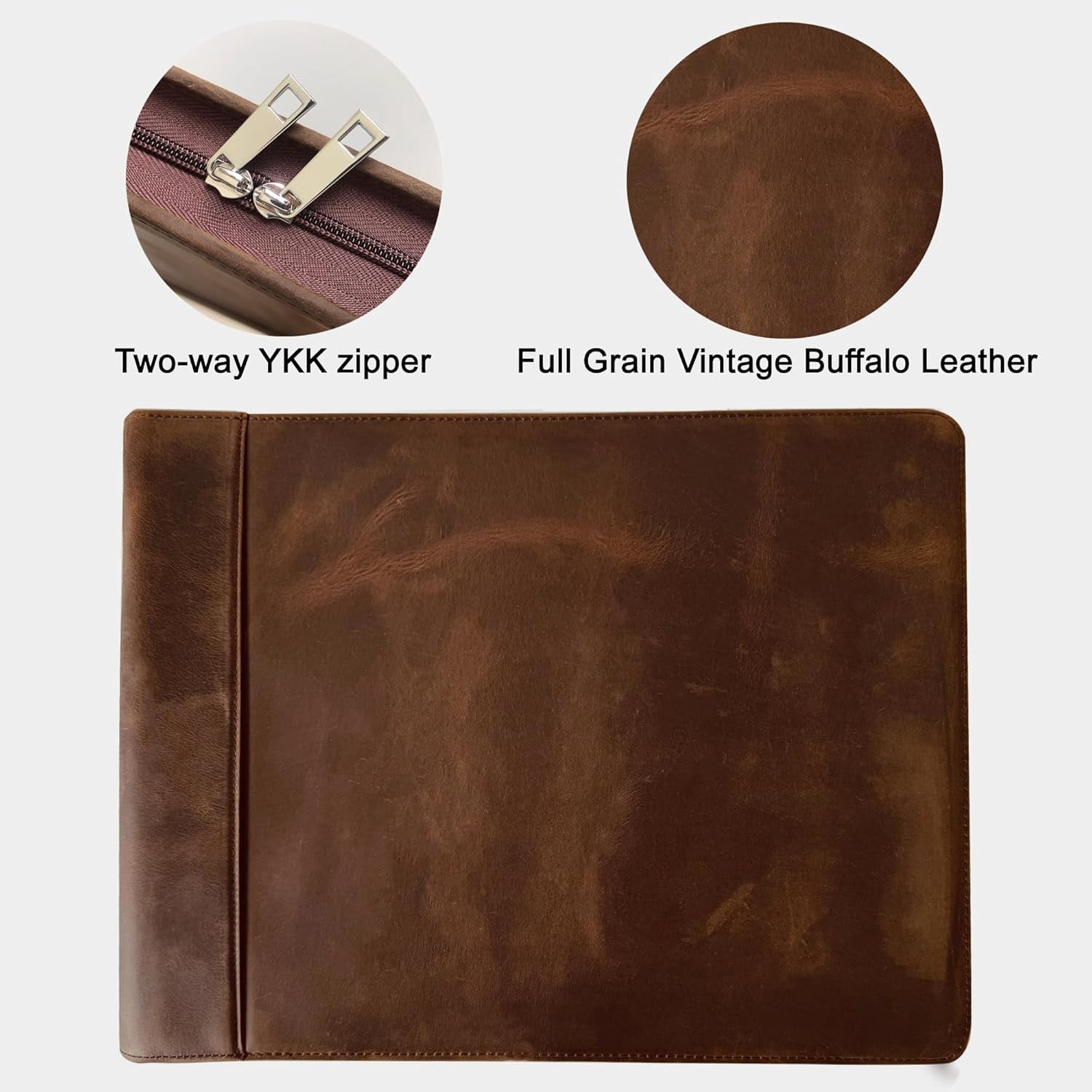 7 Ring Check Binder for Business Checks, Checkbook Binder with Zipper for 3-up Business Checks,Personalized Check Book Portfolio for 9 x 13 inch Sheets 600 Check, Check Holders for Men/Women