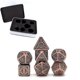 thumbnail image 1 of 7 dados metálicos estilo steampunk para juego DND y D&D con estuche metálico 448D, 1 of 4