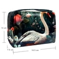 thumbnail image 5 of Swan Waterproof PVC Cosmetic Storage Bag with Zipper, Lightweight, Large Capacity, Printed Design - Travel Bag, Travel Pouch, Round Travel Cosmetic Bag, Travel Pouch for Ladies and Girls, 5 of 6