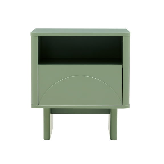 Ella Nightstand in Sage Green made from Engineered Wood