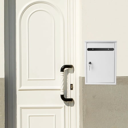 SOPOTUTU Mailbox Decor Complaint Box White Plastic Coated Iron 1Pack