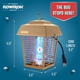 thumbnail image 4 of Flowtron Electric Bug Zapper, 1/2 Acre Outdoor Insect Killer, 15W UV, 5600V Shock Grid (Tan), 4 of 5