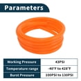 thumbnail image 4 of Manguera de vacío de silicona Unique Bargains, línea de vacío automotriz, naranja, 7FT 15/64" 6mm ID 2mm Grosor, 1 Pc, alta temperatura, presión máxima de 130PSI para aire y agua, 4 of 6