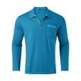 thumbnail image 4 of ZRBYWB Mens Shirts Men's Zipper Pocket Men's Long Sleeve Sports Shirts For Men Fashion, 4 of 5