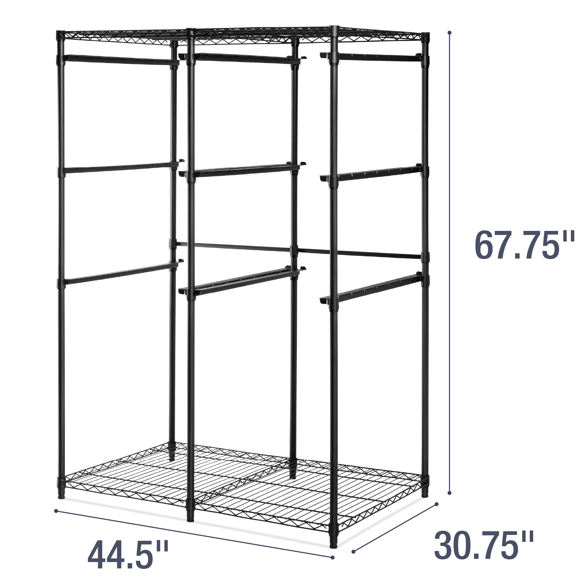 CleverMade Double Tote Tower 10-Tier Storage Rack for 27-Gallon Totes, Heavy-Duty Organizer for Garage, Pantry, or Laundry Room