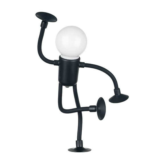 Changeable Shape Funny Night Light - DIY Desk Lamp with Suction Cup Bendable Design for Bedroom Hallway Kitchen and Festive Christmas Decoration